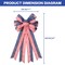 2PCS 4th of July Decorations, Red White Blue Wreath Decor for Front Door, Stripe Stars Tree Topper Patriotic Bows, for Independence Day, Memorial Day, Indoor/Outdoor Home Holiday Party.
